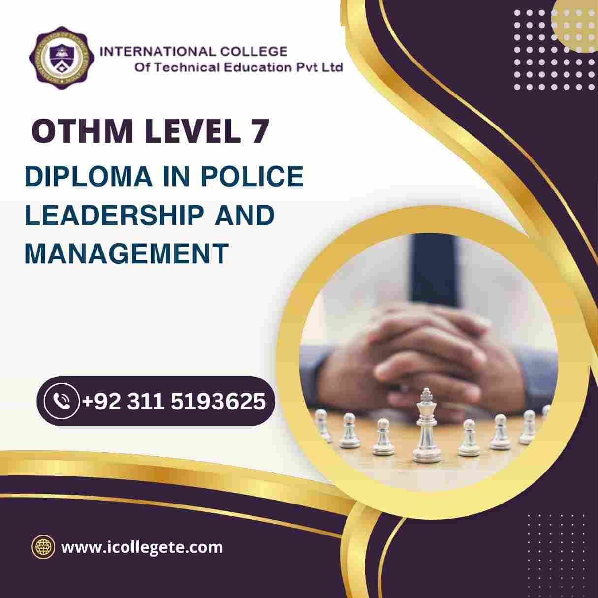 OTHM Level 7 Diploma in Police Leadership and Management