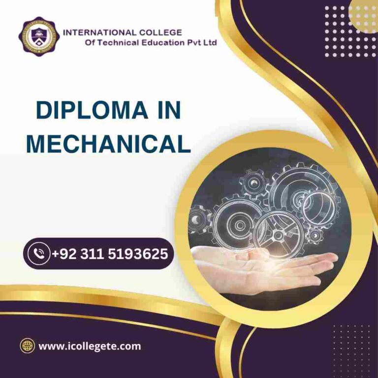 Diploma in Mechanical Rawalpindi Islamabad Pakistan
